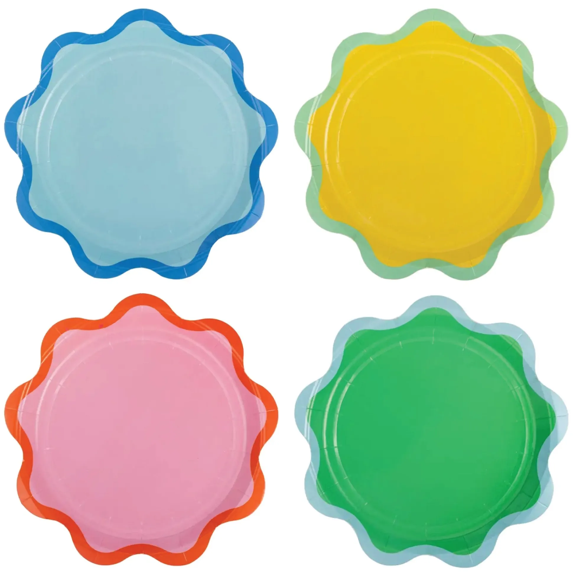 Bright Birthday Ric Rac Edge Dessert Plates 8ct