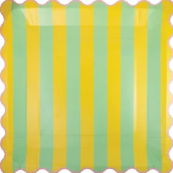 Bright Birthday Stripes Dinner Plates 8ct