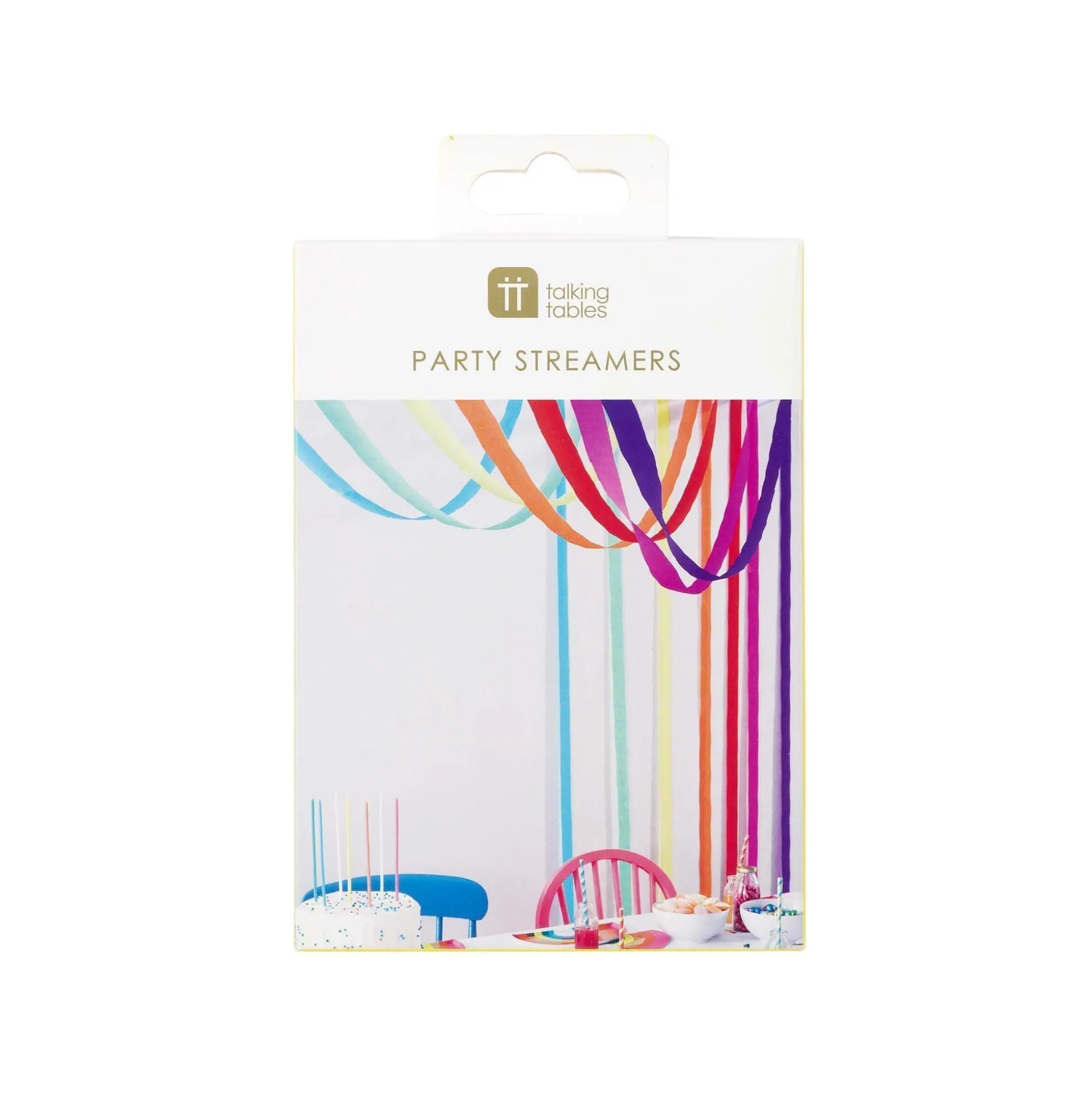 Bright Rainbow Party Streamers 7ct
