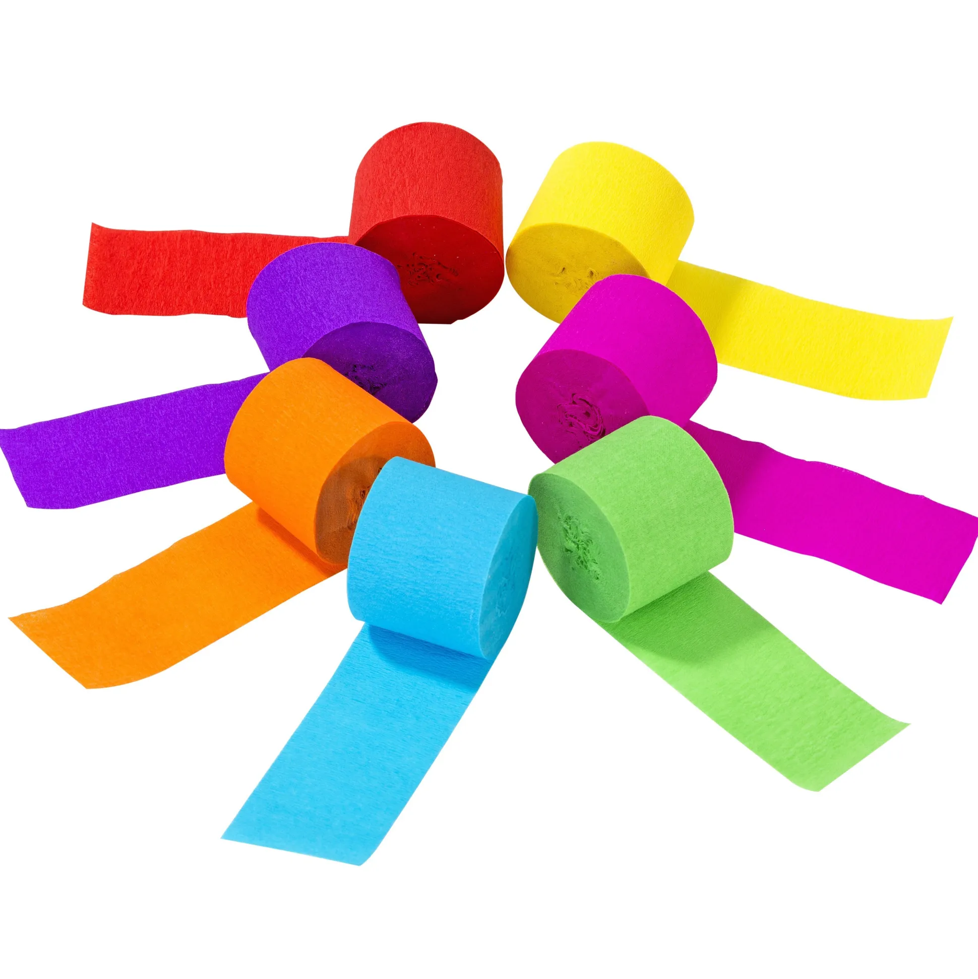 Bright Rainbow Party Streamers 7ct