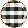 Buffalo Plaid Gingham Round Lunch Plates 8ct