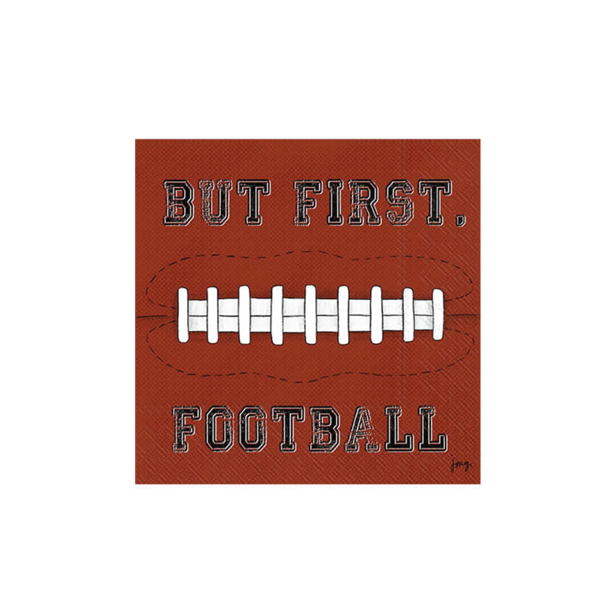 But First, Football Dessert Napkins 20ct
