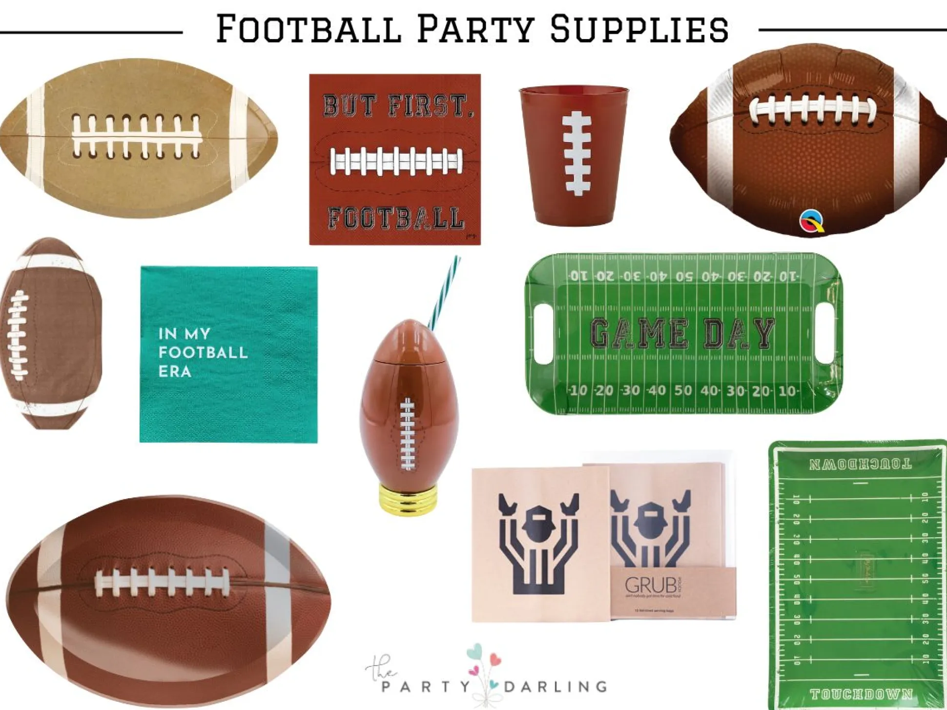 But First, Football Dessert Napkins 20ct