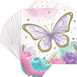 Butterfly Dessert Napkins 16ct