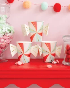 Candy Cane Lane Peppermint Paper Cups 8ct