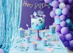 Caribbean Blue Fringe Curtain