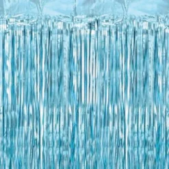 Caribbean Blue Fringe Curtain