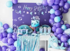 Caribbean Blue Fringe Curtain