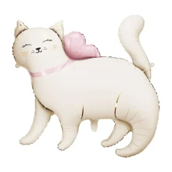 Cat with Pink Bow Foil Balloon 33in