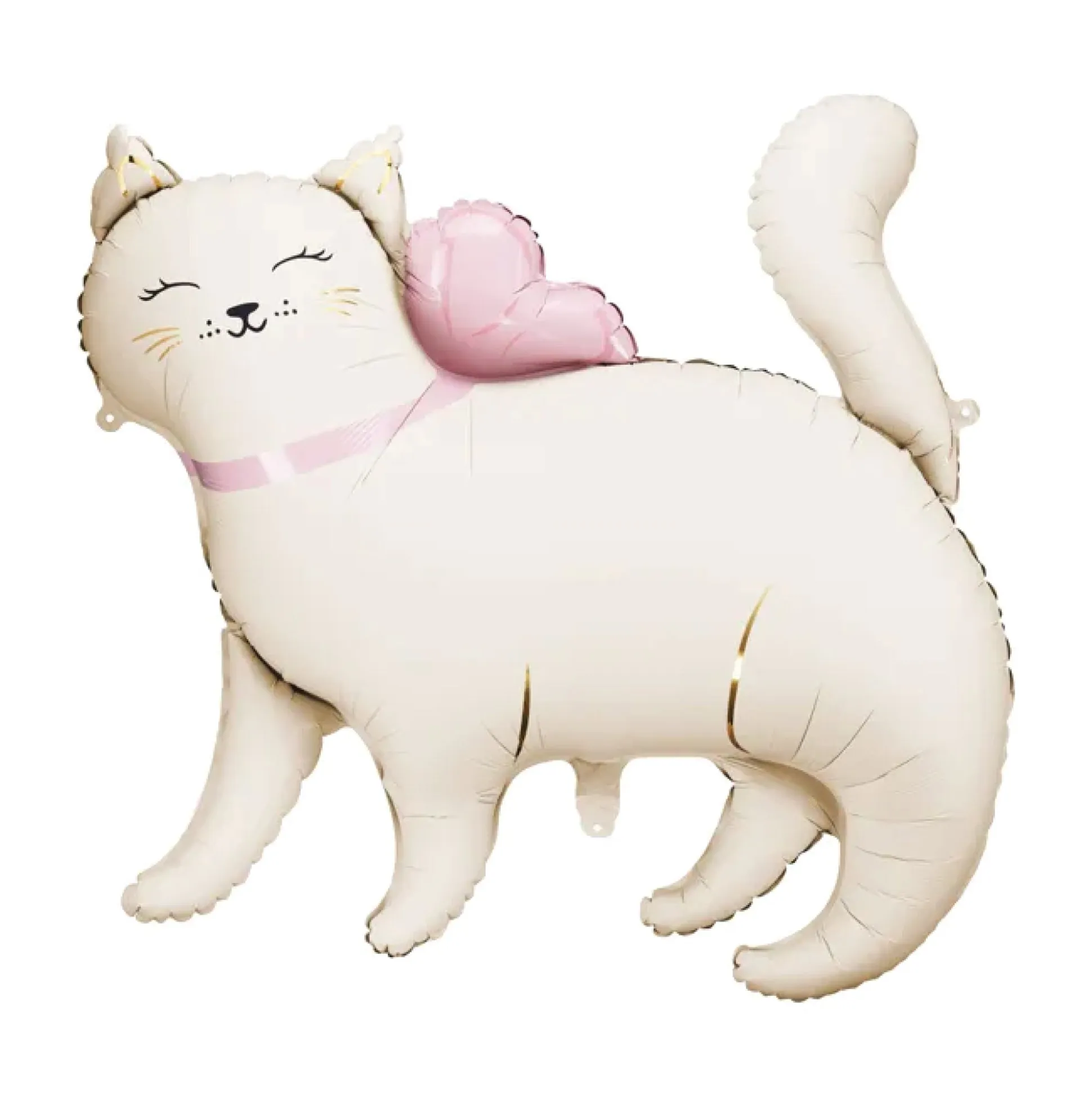 Cat with Pink Bow Foil Balloon 33in