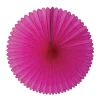 Cerise Tissue Paper Fan 13in