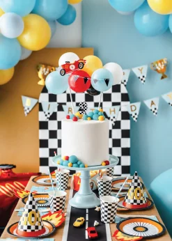 Checkered Flag Go! Race Car Party Hats 6ct