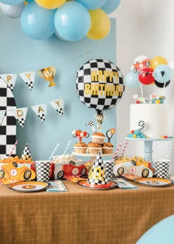 Checkered Flag Go! Race Car Party Hats 6ct