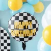 Checkered Flag Happy Birthday Foil Balloon 14in