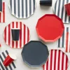 Cherry Red Cabana Striped Paper Guest Towels 20ct