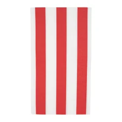 Cherry Red Cabana Striped Paper Guest Towels 20ct