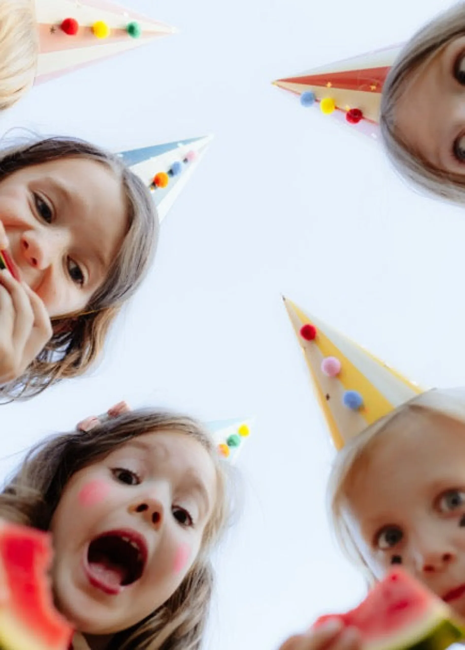 Circus Pompom Party Hats 6ct