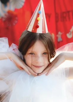 Circus Pompom Party Hats 6ct