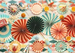 Circus Striped Dessert Plates 6ct