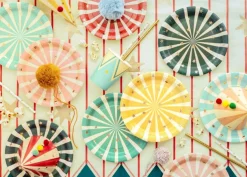 Circus Stripes and Stars Paper Table Cover