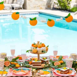 Citrus Orange Felt Banner 6ft