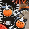 Classic Cream & Black Halloween Star Dessert Napkins 24ct