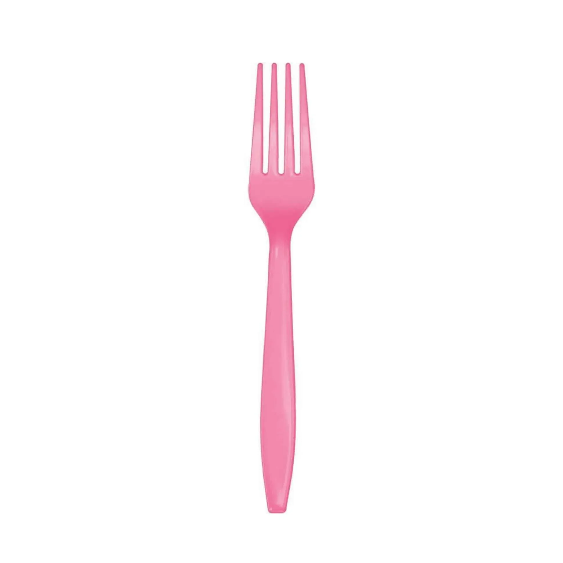 Classic Pink Plastic Forks 24ct
