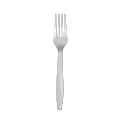 Classic Silver Plastic Forks 24ct