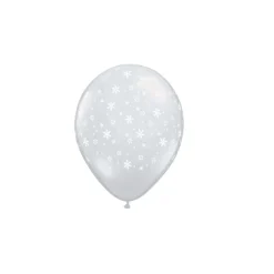 Clear Snowflake Winter Balloon 5in
