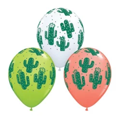 Colorful Cactus Latex Balloons 6ct