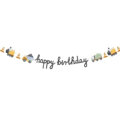 Construction Party Birthday Banner 6.5ft