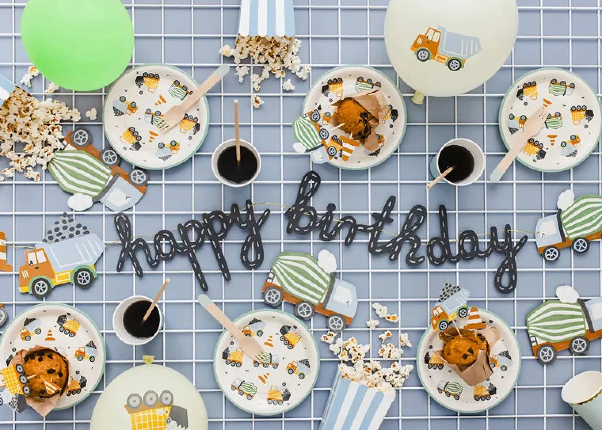 Construction Party Birthday Banner 6.5ft