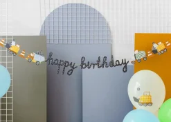Construction Party Birthday Banner 6.5ft
