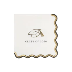 Cream Class of 2026 Dessert Napkins 18ct