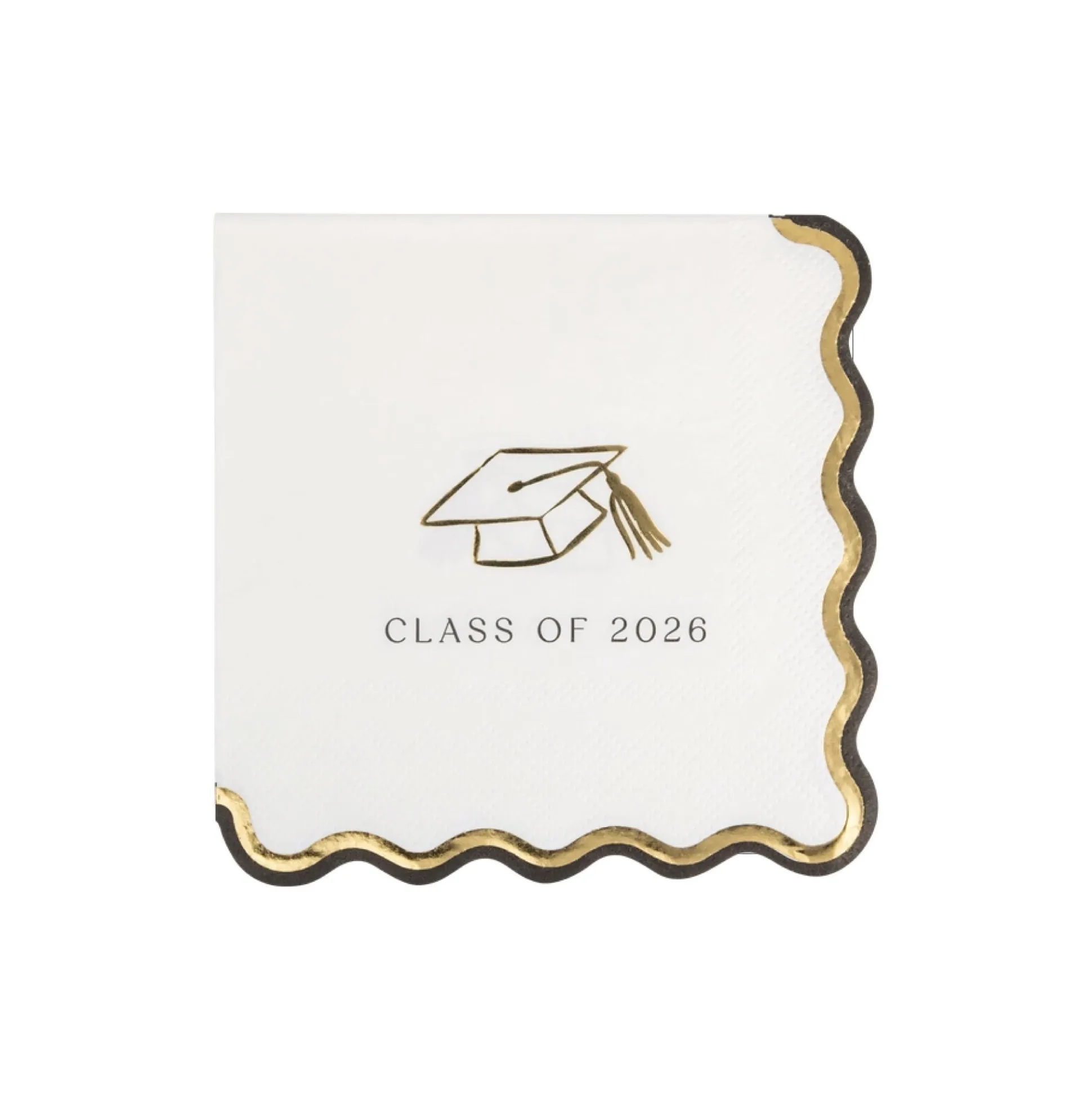 Cream Class of 2026 Dessert Napkins 18ct