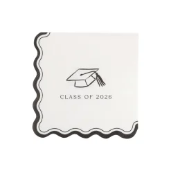 Cream Class of 2026 Dessert Napkins 18ct