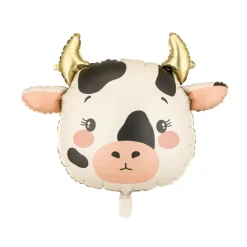 Cute Cow Face Foil Balloon 22in