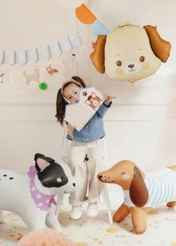 Cute Puppy Face Foil Balloon 24in