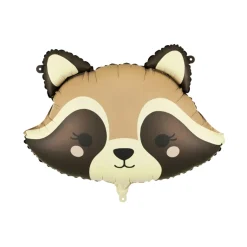 Cute Raccoon Face Foil Balloon 23in