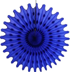 Dark Blue Tissue Paper Fan 18in