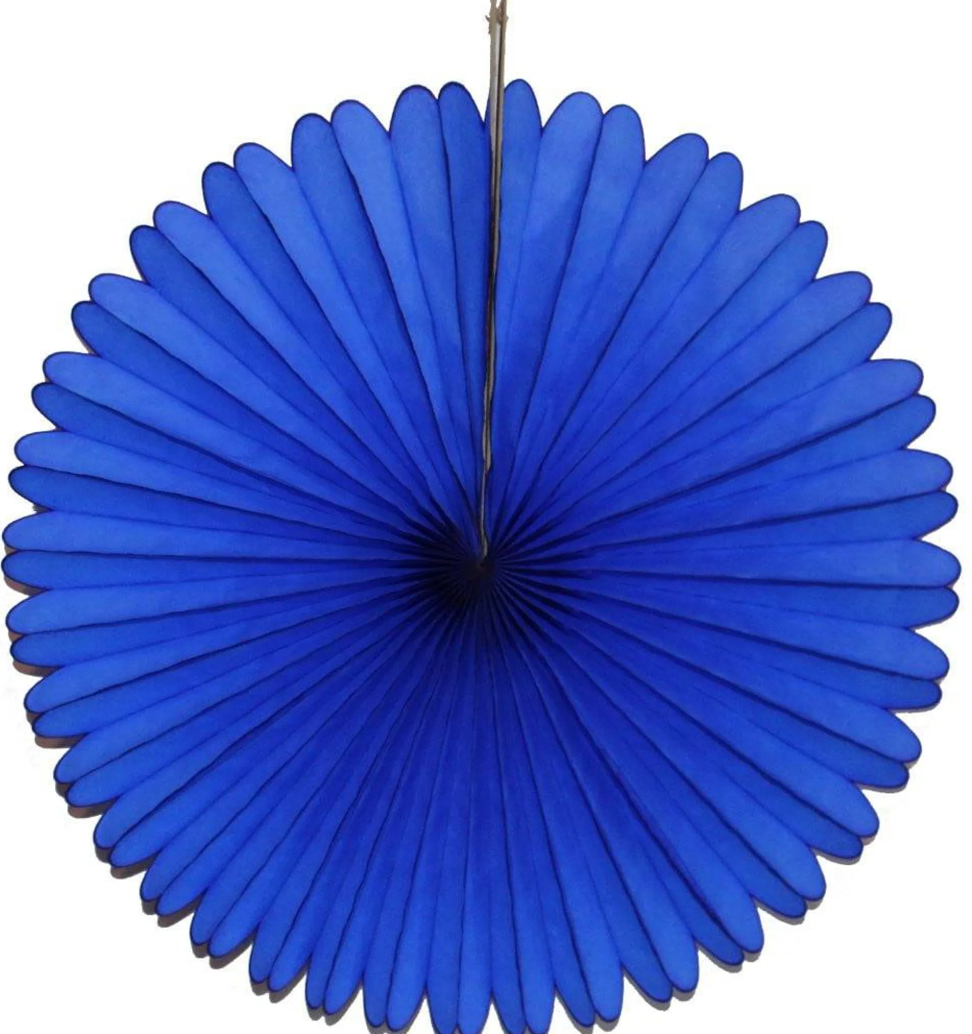 Dark Blue Tissue Paper Fan 13in