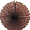 Dark Brown Tissue Paper Fan 13in