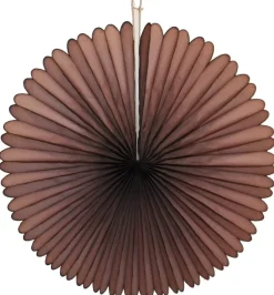 Dark Brown Tissue Paper Fan 13in