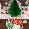 Dark Green Christmas Tree Honeycomb Paper Centerpiece 17in
