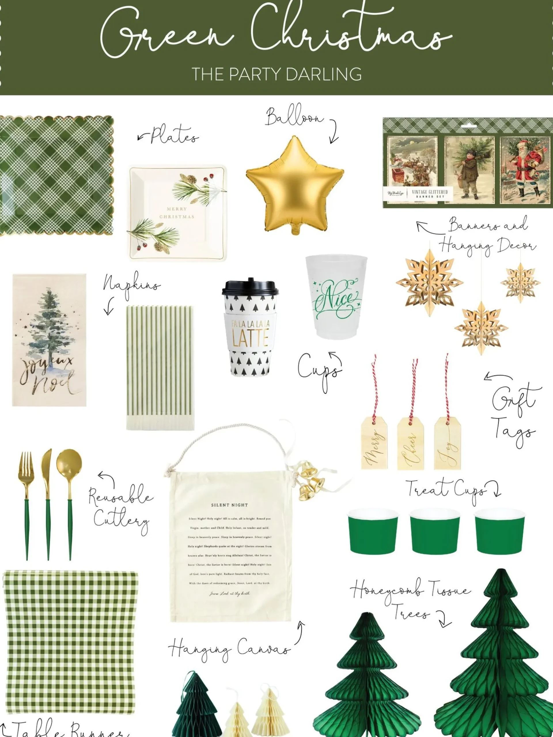 Dark Green Christmas Tree Honeycomb Paper Centerpiece 17in