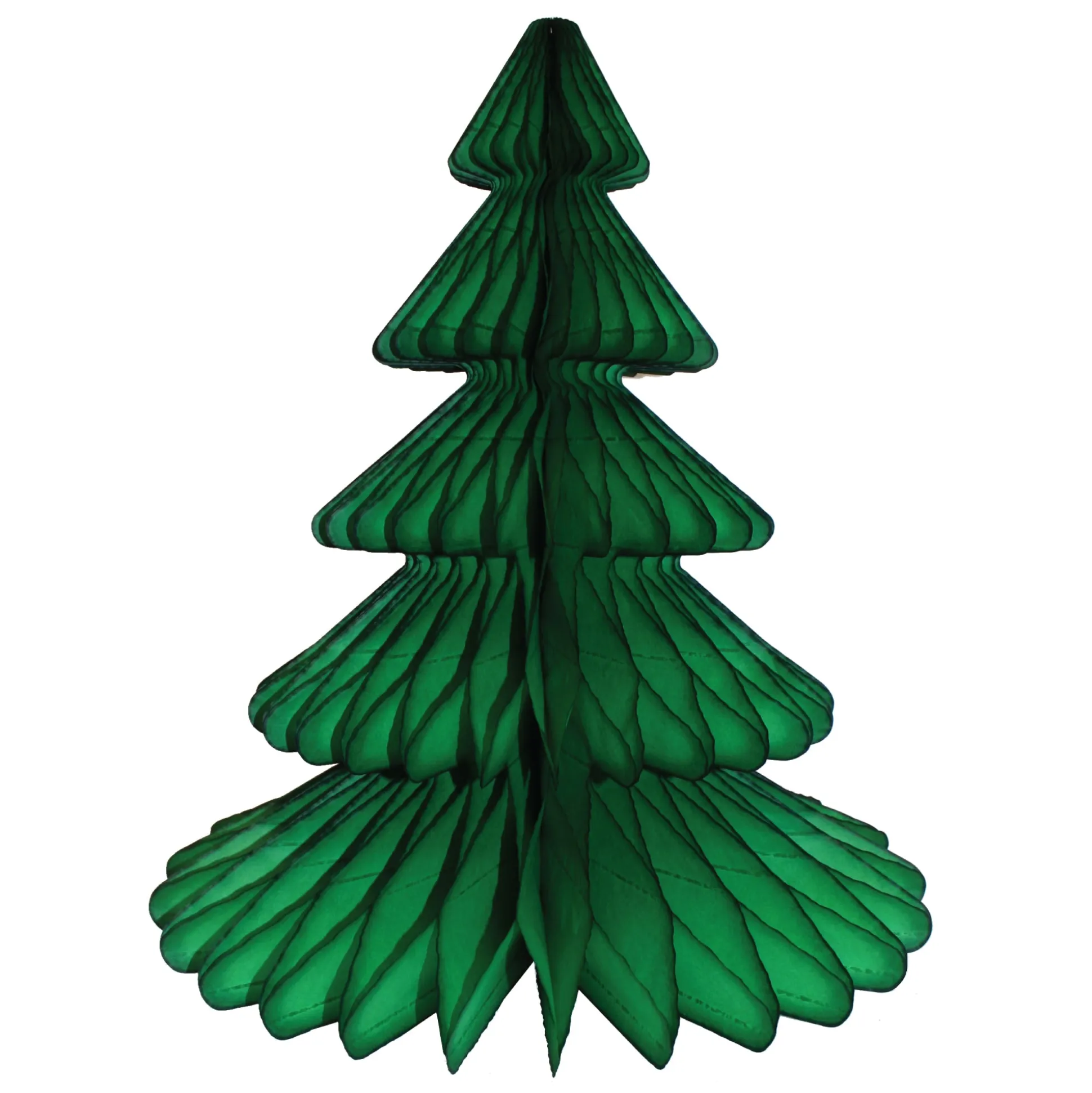 Dark Green Christmas Tree Honeycomb Paper Centerpiece 17in