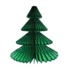 Dark Green Christmas Tree Honeycomb Paper Centerpiece 12in
