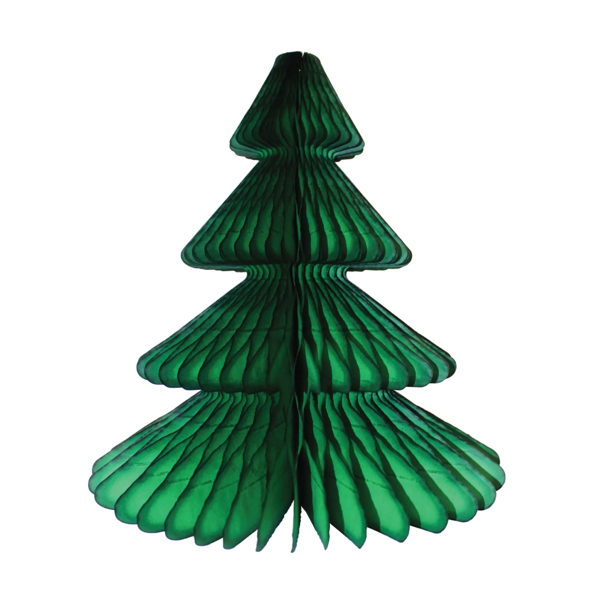 Dark Green Christmas Tree Honeycomb Paper Centerpiece 12in