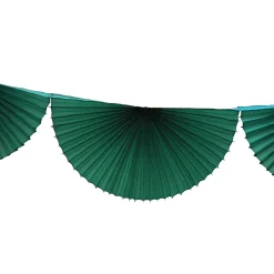 Dark Green Tissue Bunting Fan Garland 10ft