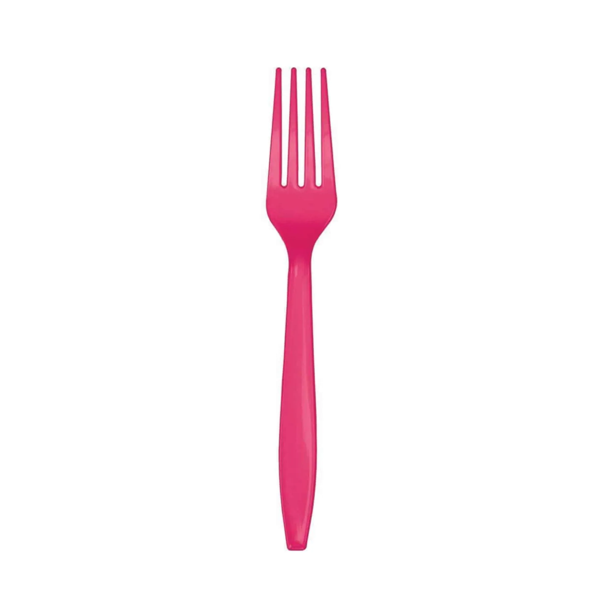 Dark Pink Plastic Forks 24ct